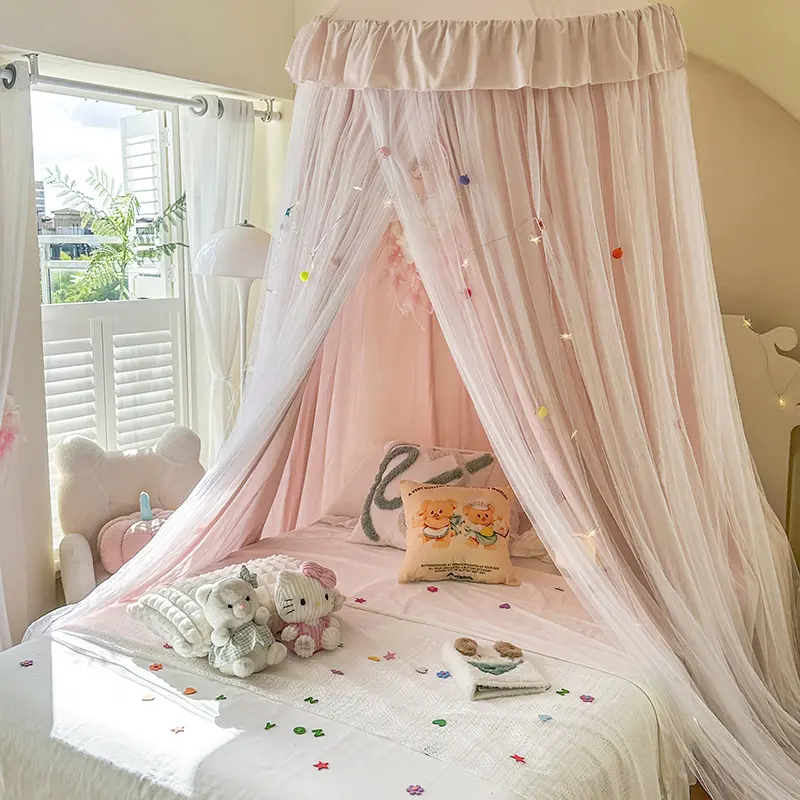 Bed Valance,Mosquito Net,Double-Layer Room Corner Decor,Dome Canopy Netting,White Hung Romantic Curtain,Girl Gift,Drop Shipping
