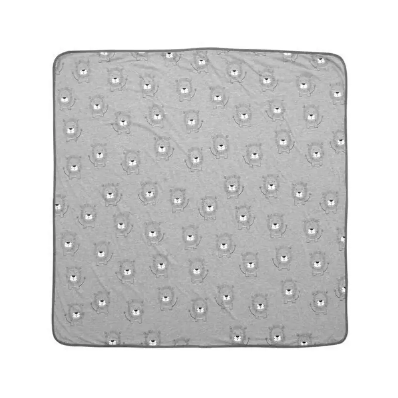 Home AB Side Blanket For Kids Child,Summer Quilt,Soft Baby Wrap Swaddle Grey,Cute Giraffe Lion Rabbit Pattern,100*100cm Boy Gift