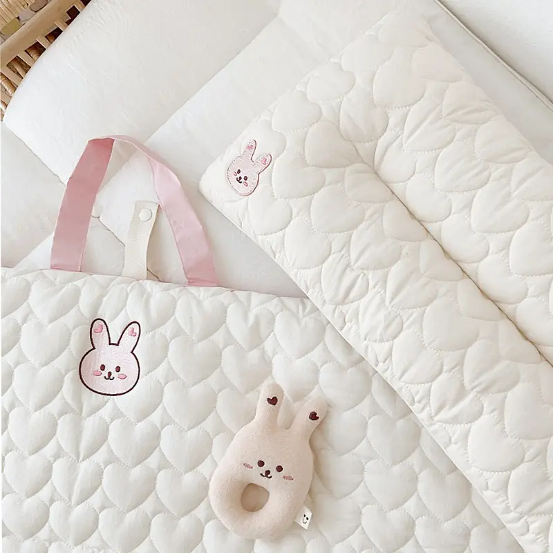Quilted Heart Cotton Face White Pillow for Baby Kids Child White Soft Neck Health Care Sleeping Children Pillows Drop Shipping