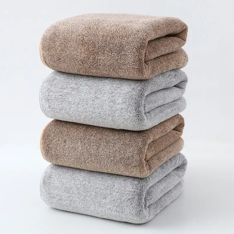 4pcs 70*140cm Coral Fleece Bath Towel Set Bundle,Super Absorbent Adult Home Hotel Skin-friendly Bathroom Towels,Drop Shipping