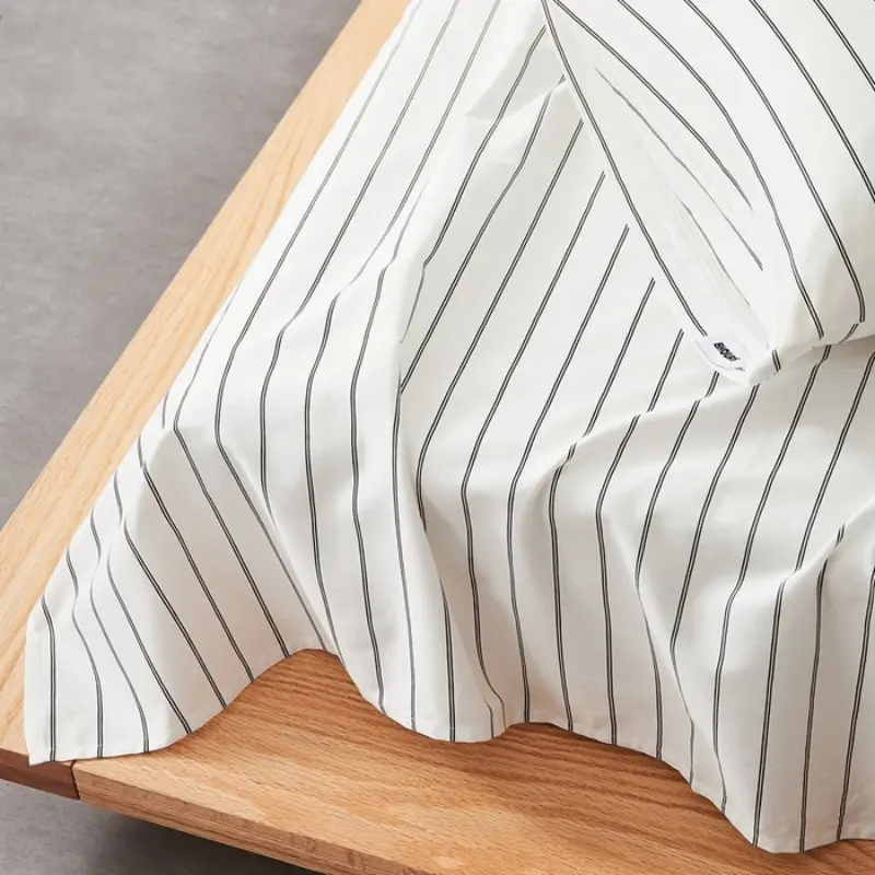 1pc Flat Sheet for Single Double King Bed,100%Cotton Stripe Top Sheets,245*270cm Bedsheets,Modern Home Bed Linen Drop Shipping