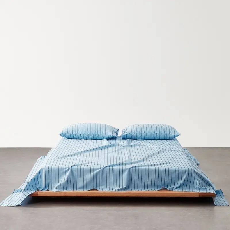 1pc Flat Sheet for Single Double King Bed,100%Cotton Stripe Top Sheets,245*270cm Bedsheets,Modern Home Bed Linen Drop Shipping