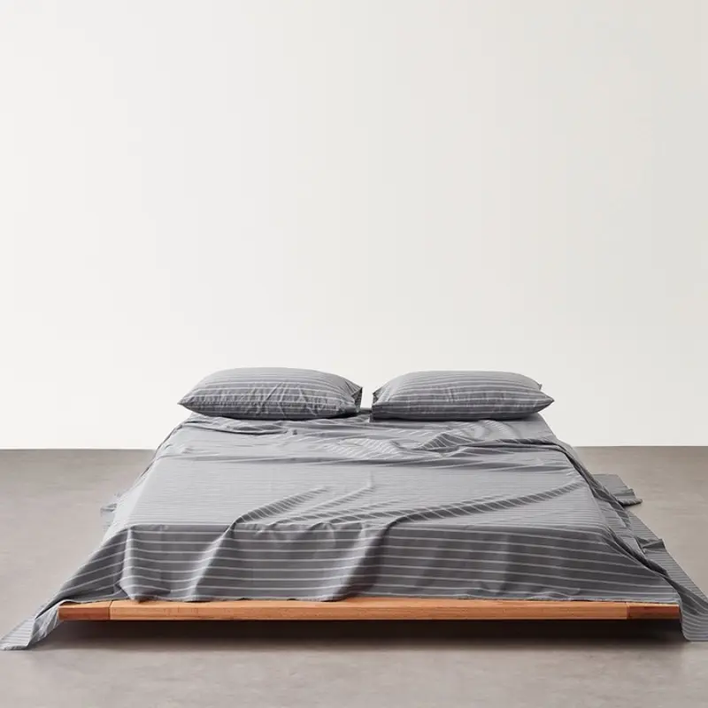 1pc Flat Sheet for Single Double King Bed,100%Cotton Stripe Top Sheets,245*270cm Bedsheets,Modern Home Bed Linen Drop Shipping
