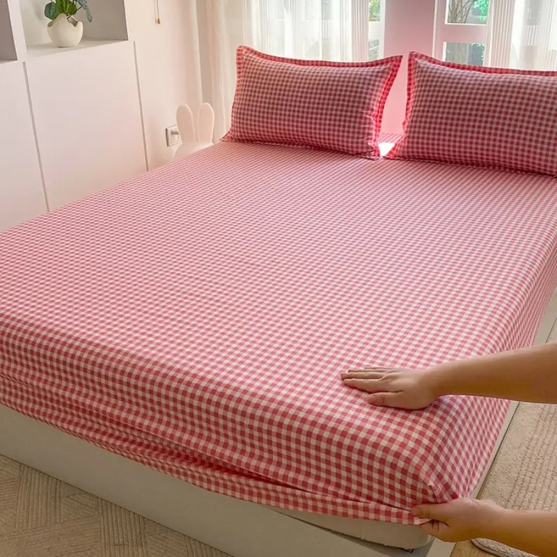 3pcs Sheet Set,Polyester Love Star Fitted Sheet with Elastic Band Around Mattress Protector Cover Home Bedding Drop Shipping