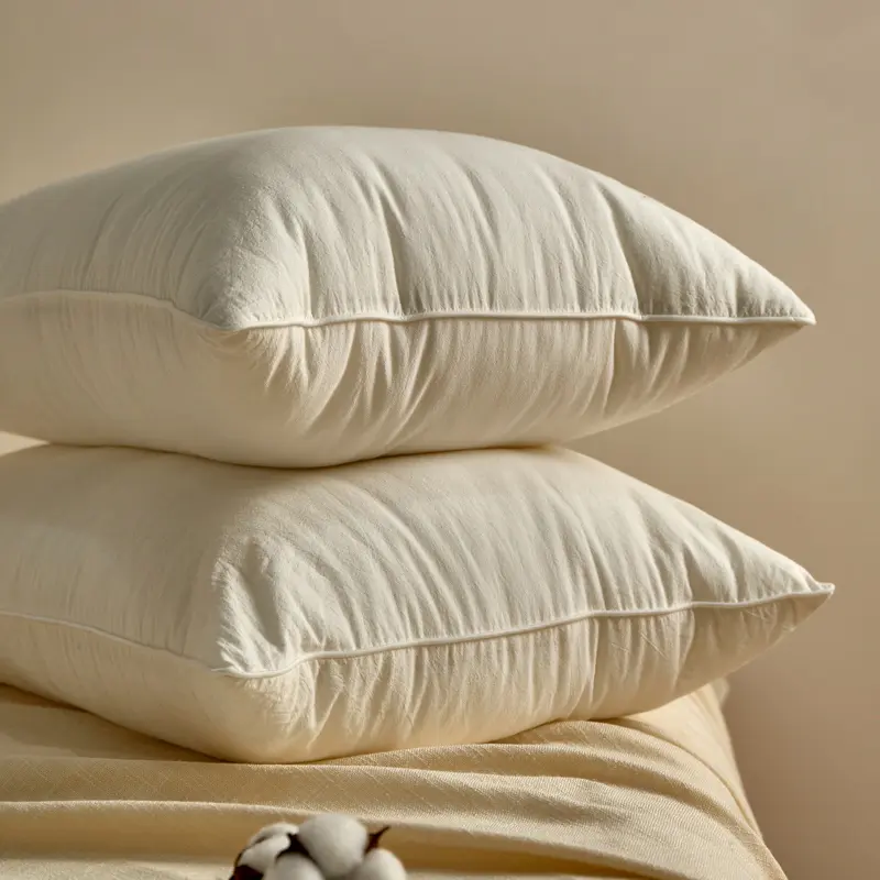 A Type Washed Cotton Sleeping Pillow Neck Health Pillow Core For Home Hotel,Comfortable Adult Student Bedding 48x74cm Customized