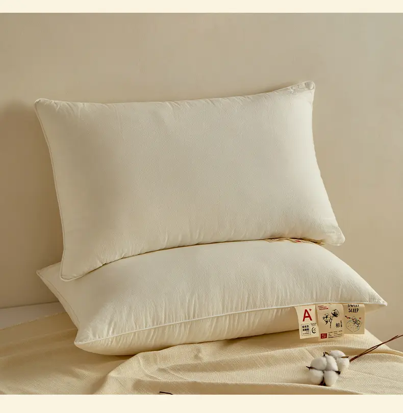 A Type Washed Cotton Sleeping Pillow Neck Health Pillow Core For Home Hotel,Comfortable Adult Student Bedding 48x74cm Customized
