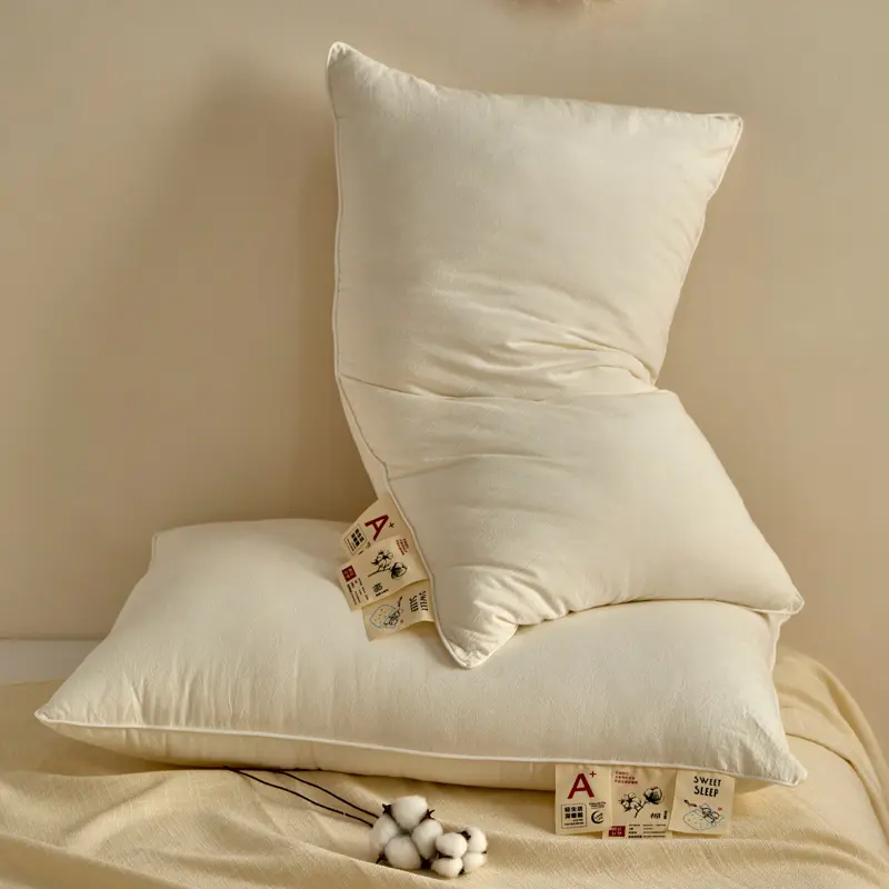 A Type Washed Cotton Sleeping Pillow Neck Health Pillow Core For Home Hotel,Comfortable Adult Student Bedding 48x74cm Customized
