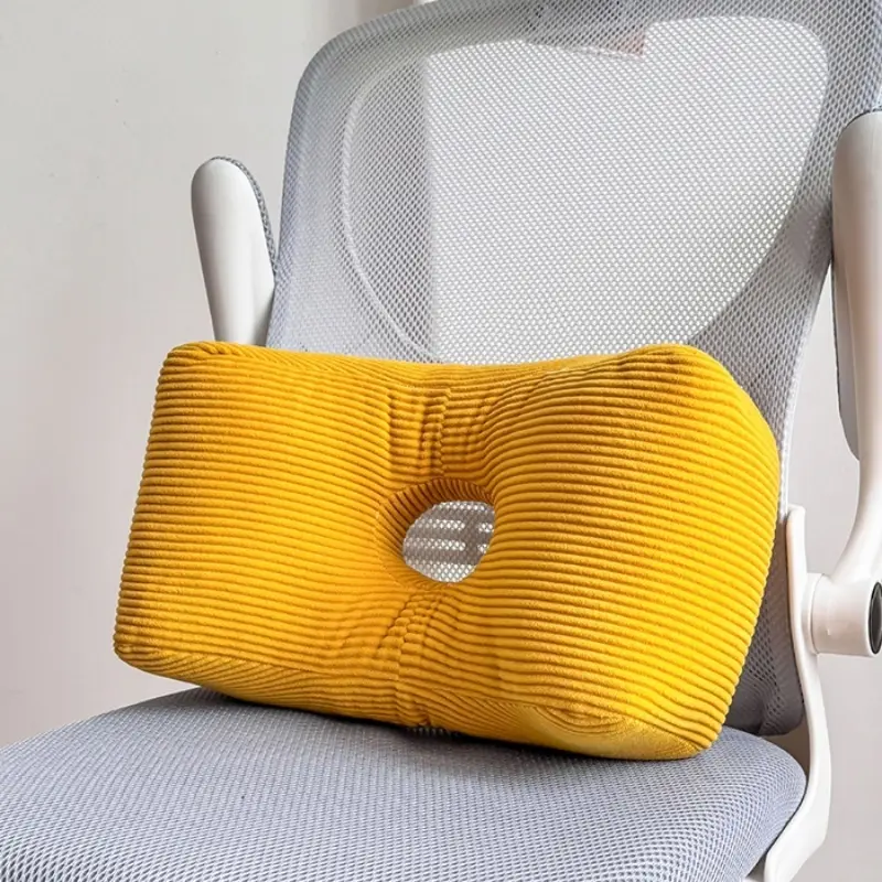 Seat Back Support Lumbar Sofa Cushion,Corduroy Waist Pillow for Home Car.Office Nap Sleeping Pillow,Decor Textile Drop Shipping