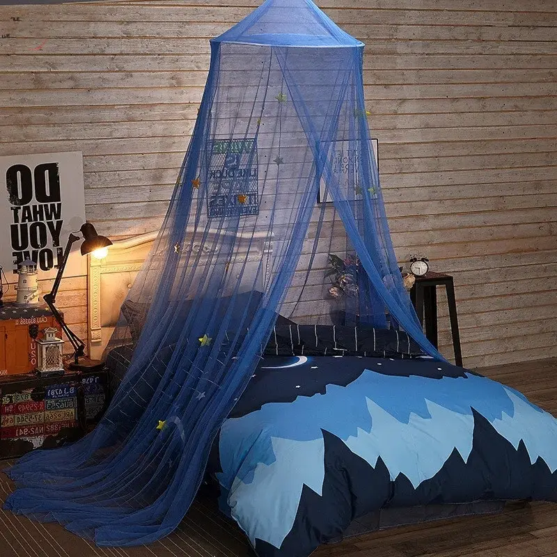 Summer Star Mosquito Net Blue Encrypted Dome Dream Children Insect Bed Canopy Netting Hung Mosquito Nets Curtain Bedroom Decor