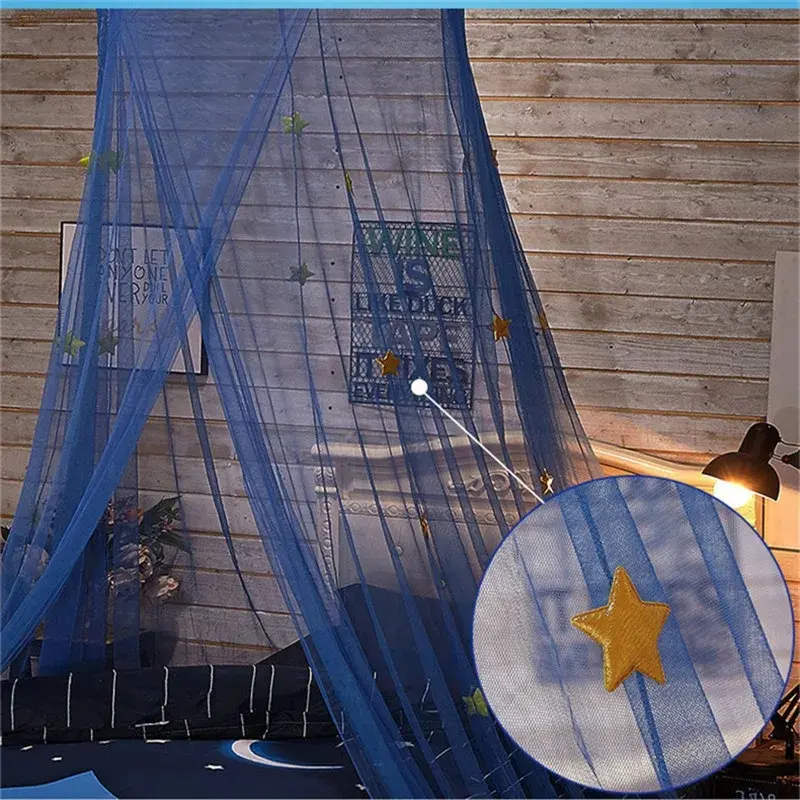 Summer Star Mosquito Net Blue Encrypted Dome Dream Children Insect Bed Canopy Netting Hung Mosquito Nets Curtain Bedroom Decor