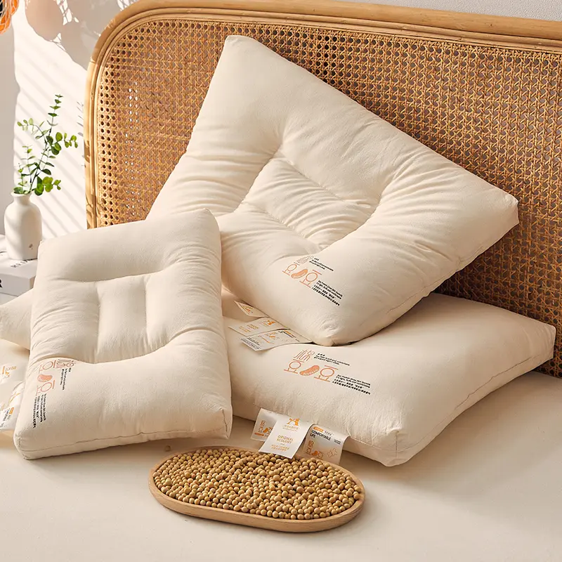 Comfortable Soybean Pillows For Parents and Children ,Pure Cotton Face,Neck Health Care Sleeping Pillows 30*50/40x60/48*74cm