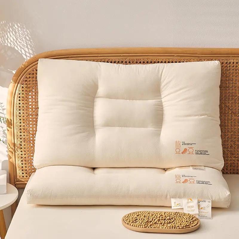 Comfortable Soybean Pillows For Parents and Children ,Pure Cotton Face,Neck Health Care Sleeping Pillows 30*50/40x60/48*74cm