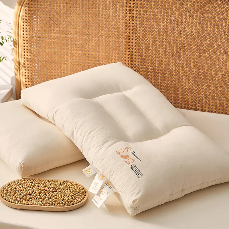 Comfortable Soybean Pillows For Parents and Children ,Pure Cotton Face,Neck Health Care Sleeping Pillows 30*50/40x60/48*74cm