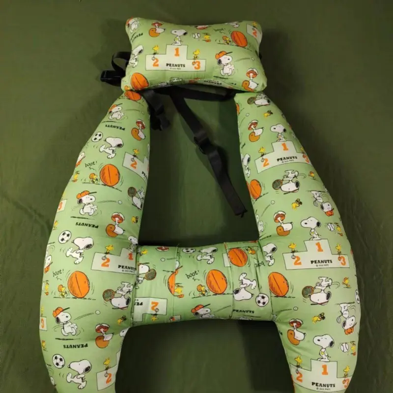 Ergonomic Soft H-shaped Car Seat Travel Cushion,Long Distance Road Trips Headrest Body Support Pillows for Child Kids Sleeping