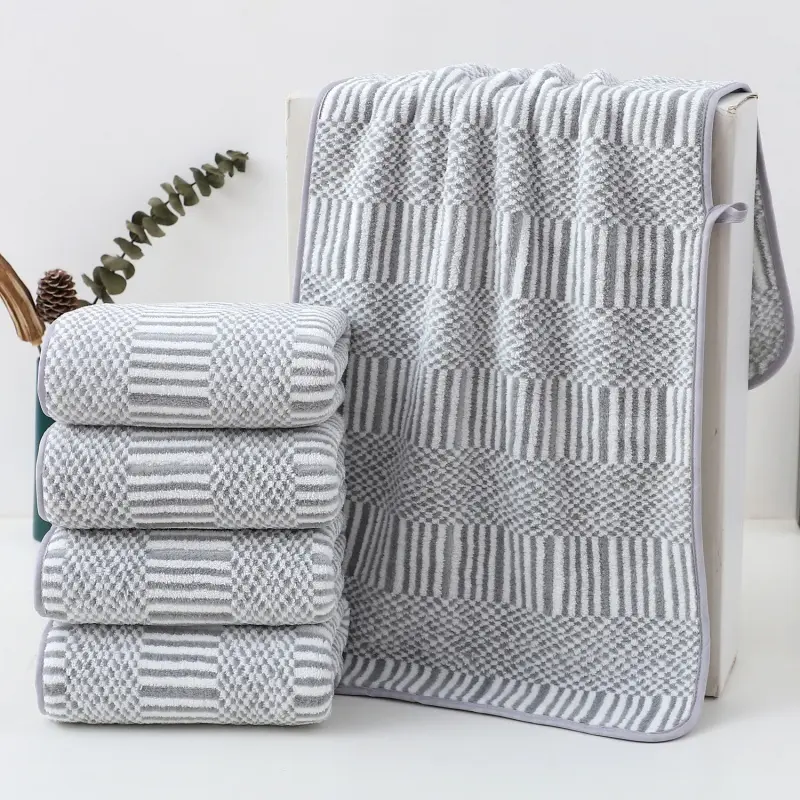 6pcs Coral Fleece Face Towel Set Bundle Super Absorbent Soft Adult Home Hotel Bathroom Towels,Fashion Grid Pattern,Drop Shipping