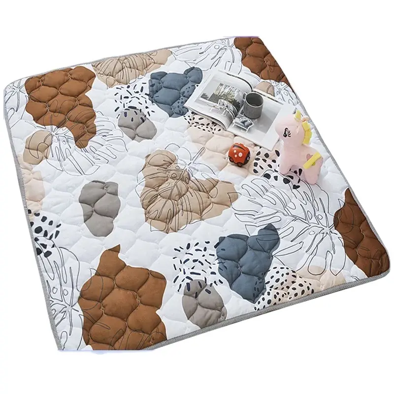 Creative Play Mat Baby Climbing Carpet 127*127cm Nordic Carpet Home Tapis Dual-use Customized Home Patchwork Quilted Square Rugs