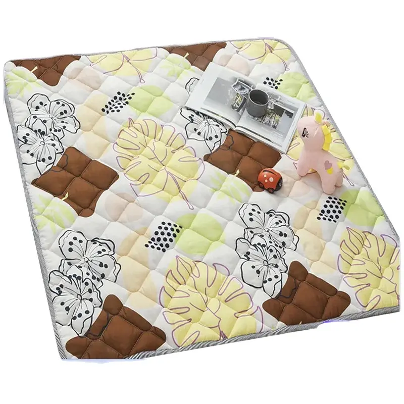 Creative Play Mat Baby Climbing Carpet 127*127cm Nordic Carpet Home Tapis Dual-use Customized Home Patchwork Quilted Square Rugs