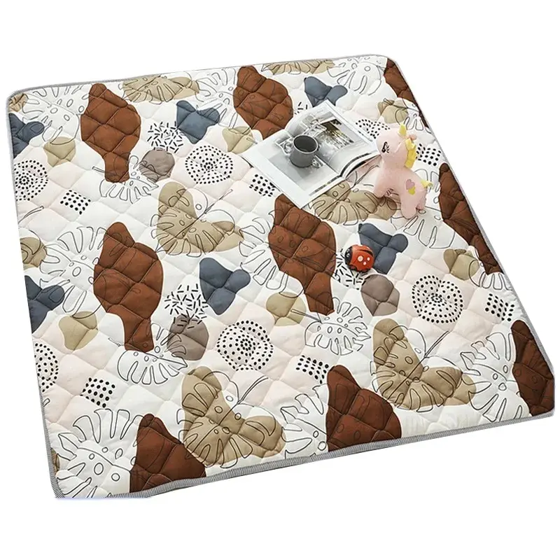 Creative Play Mat Baby Climbing Carpet 127*127cm Nordic Carpet Home Tapis Dual-use Customized Home Patchwork Quilted Square Rugs