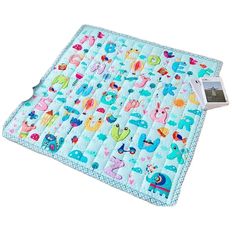 Creative Play Mat Baby Climbing Carpet 127*127cm Nordic Carpet Home Tapis Dual-use Customized Home Patchwork Quilted Square Rugs