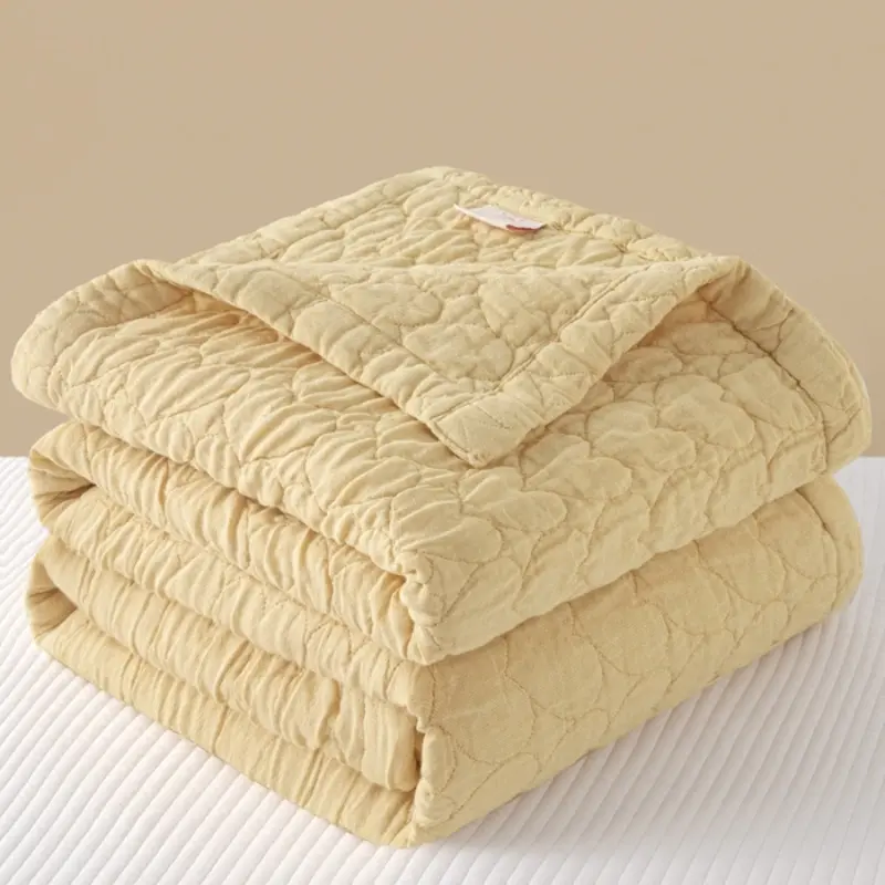 Breathable Pure Cotton Gauze Throw Blanket Quilted Heart Rose Towel Thread For Sofa Plane Baby Adult Summer Quilt Drop Shipping