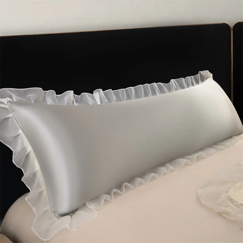 1/2pcs Princess Lace Side Pillowcase,Ice Silk Home Pillow Cover For Single Couple Silky Smooth capas de almofadas 48*74/48*150cm