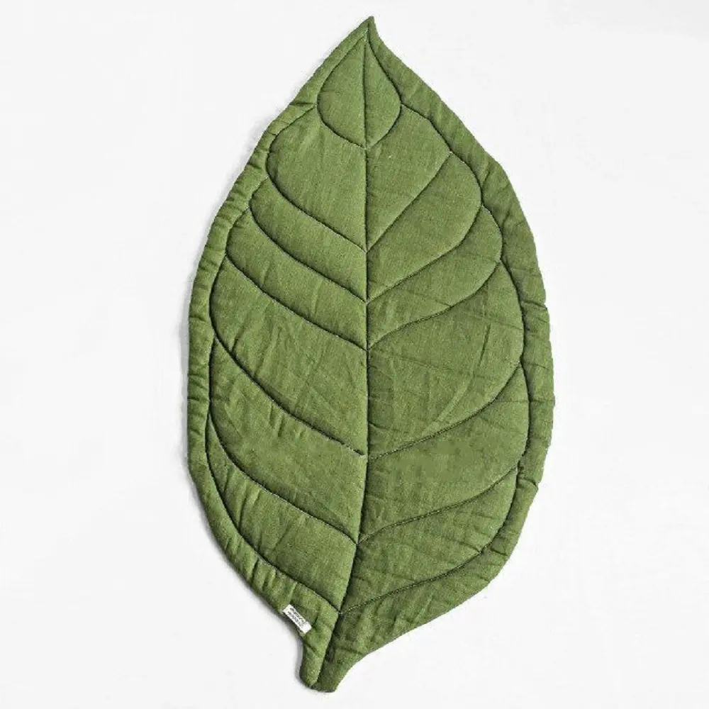 100%Cotton Baby Play Mat 110*55cm Yellow Leaf Floor Rug Home Decor European Carpet Children Climbing Mats Boys Girls Born Gift