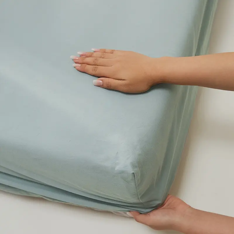 1pc 100%Cotton Fitted Sheet Modern Solid Mattress Cover With Elastic Rubber 180*200 Full Size Anti-Pull Bed Linen Drop Shipping