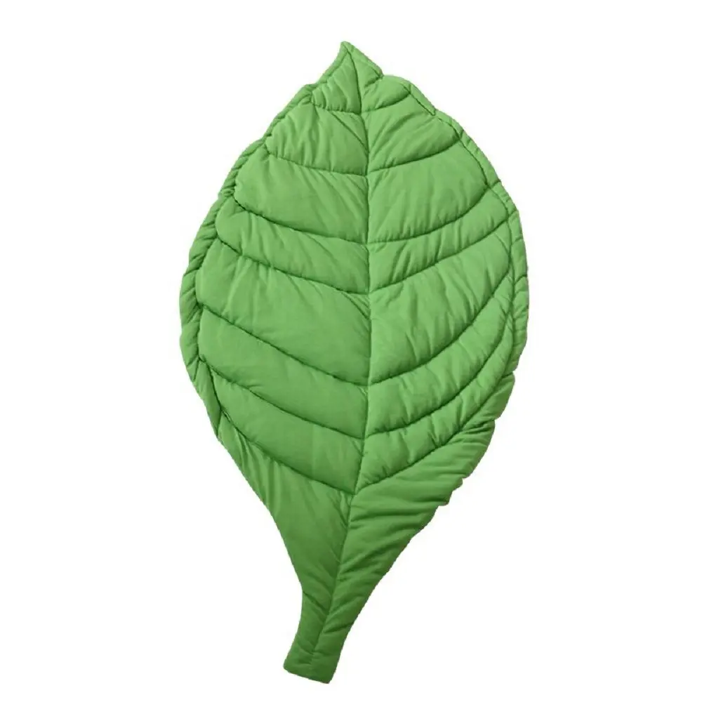100%Cotton Baby Play Mat 110*55cm Yellow Leaf Floor Rug Home Decor European Carpet Children Climbing Mats Boys Girls Born Gift