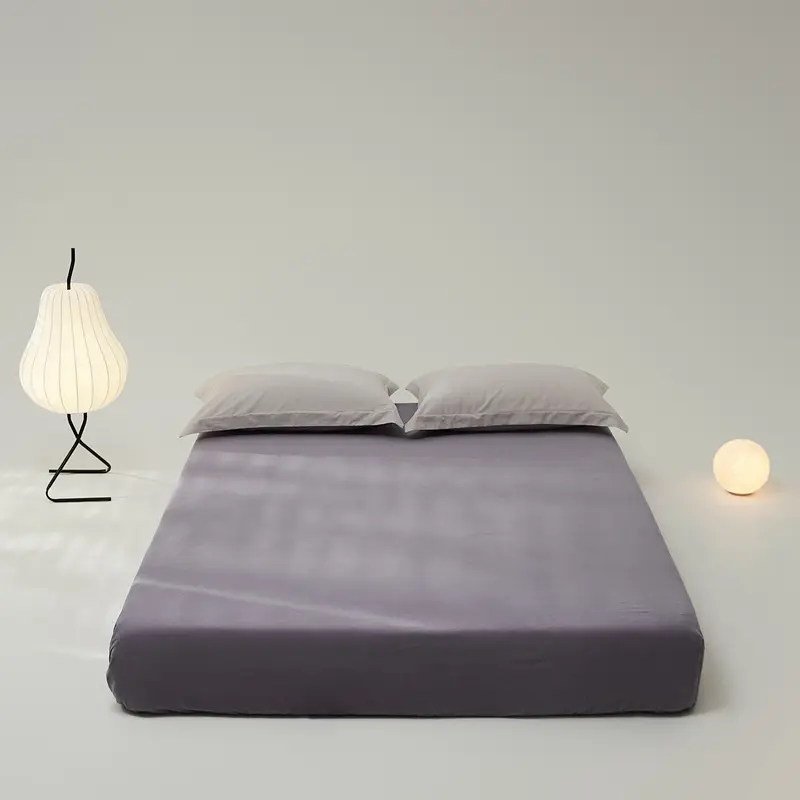 1pc 100%Cotton Fitted Sheet Modern Solid Mattress Cover With Elastic Rubber 180*200 Full Size Anti-Pull Bed Linen Drop Shipping