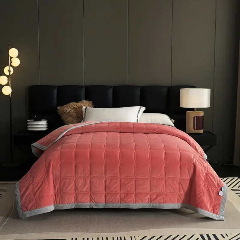 Thickened Three-Layers Blanket For Autumn Winter,Soft Flannl Velvet Bed Cover,Warm Fleece Quilted Comforte,Home Textile 150*200