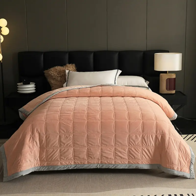 Thickened Three-Layers Blanket For Autumn Winter,Soft Flannl Velvet Bed Cover,Warm Fleece Quilted Comforte,Home Textile 150*200