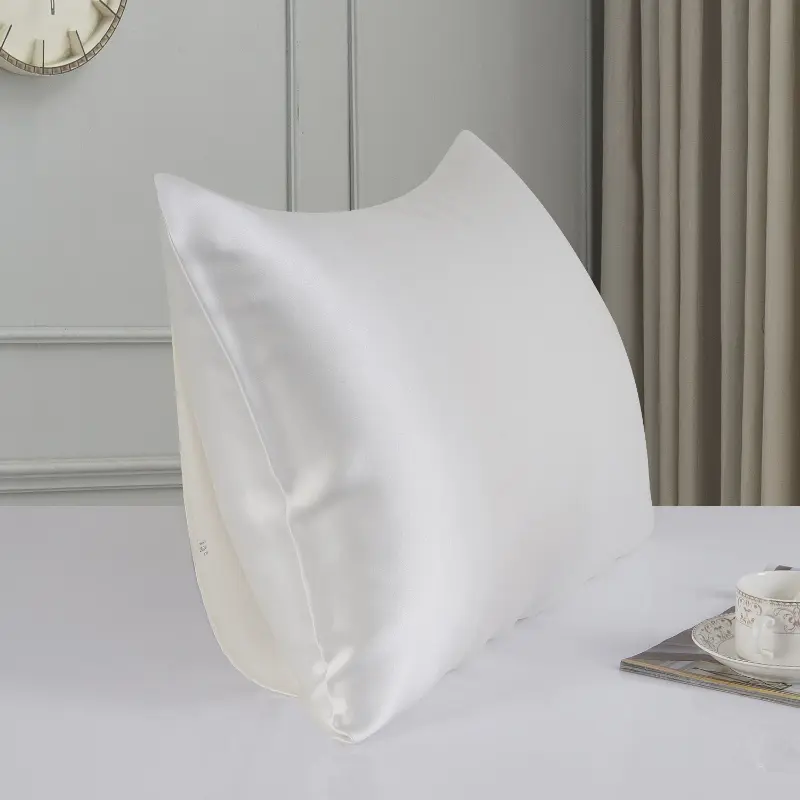 1pc Natural Mulberry Silk Pillowcase Solid White Satin Hair Skin Beauty Pillow Cover 19 Momme 51*91cm Drop Shipping Cutomized