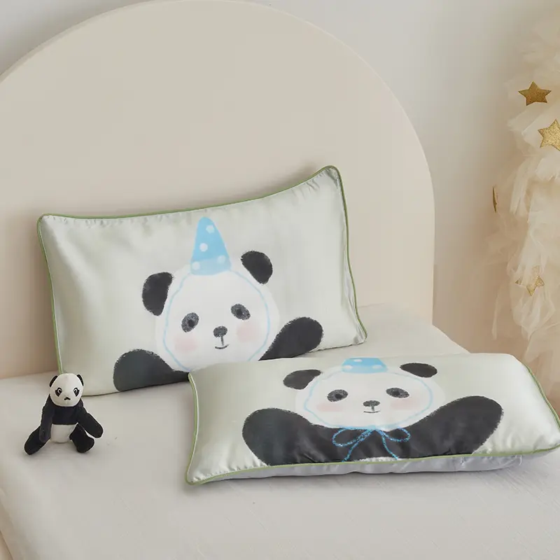 Home Kids Pillowcase 30*50cm 40*60cm 35*55 48*74cm Pillow Covers Lyocell Fiber Nature Eucalypt Fiber Cartoon Bed Decor