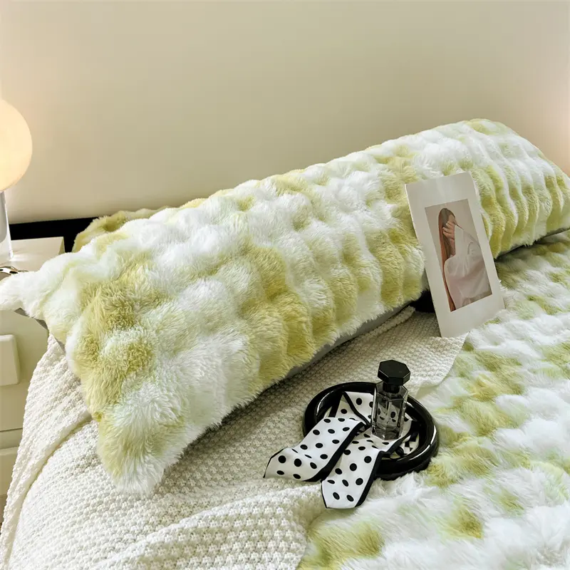 Fashion Rabbit Crystal Velvet Pillow Case AB Side Sleep Throw Pillow Cover For Single Couple Length 48*74/48*120cm Drop Shipping