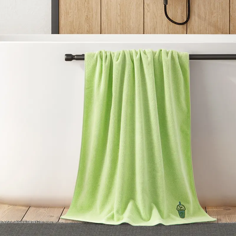 Quick Drying Bath Towel Pure Cotton Bathroom Towels 70*140cm Soft Absorbent Blue Striped Or Solid Pattern High Quality Washcloth