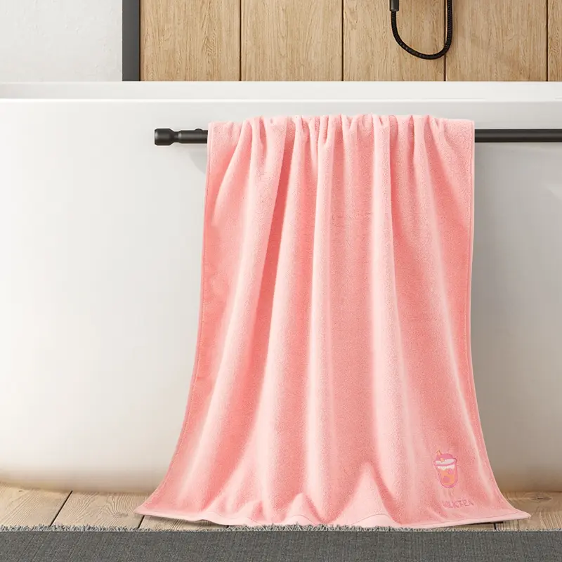Quick Drying Bath Towel Pure Cotton Bathroom Towels 70*140cm Soft Absorbent Blue Striped Or Solid Pattern High Quality Washcloth