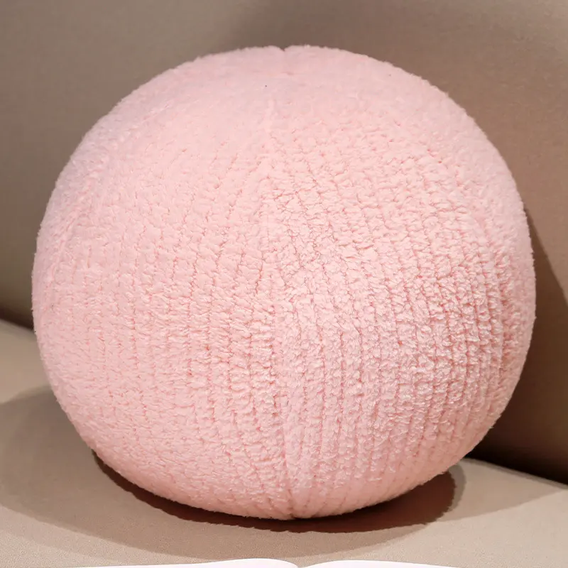 1pc Round Ball Shape Cushion,Soft Plush Throw Pillow with Filling,Pink Home Sofa Room Car Decor,festival Kids gift,Nordic Style