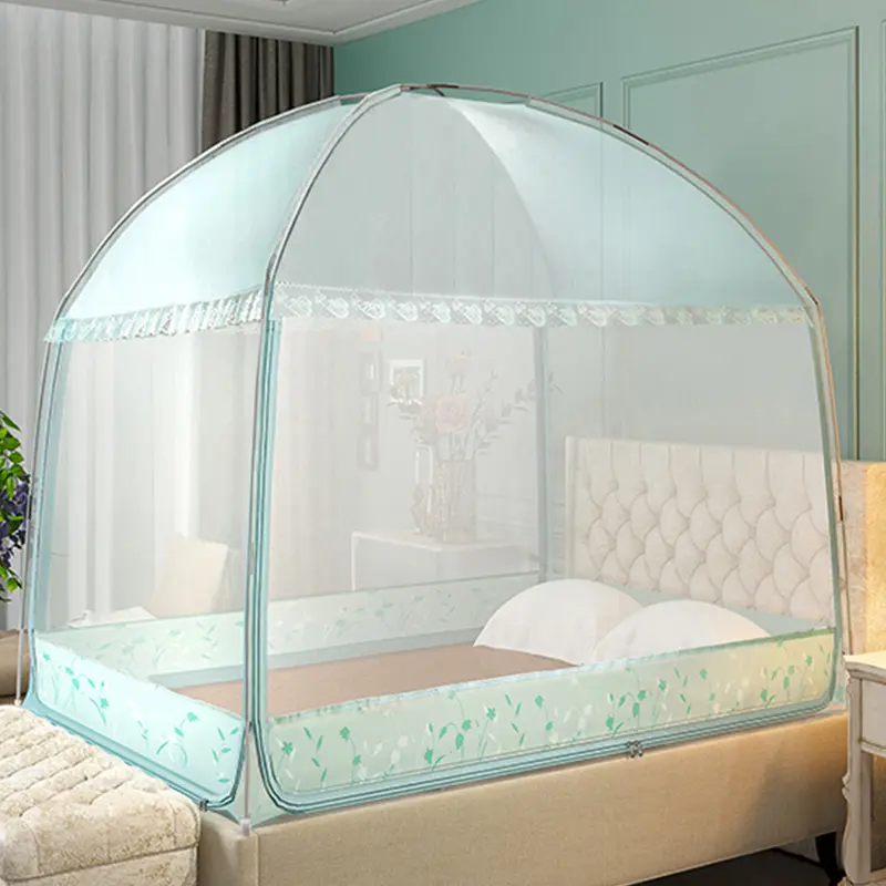 Summer Folding mosquito net raising height mongolian yurt nets purple mesh mosquito netting curtain for1.2m 1.5m 1.8m  2.0m bed