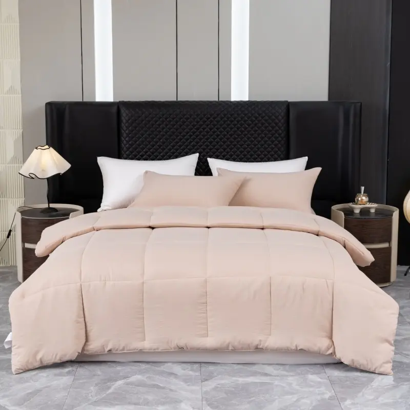 2/3pc Comforter Set,Solid Quilt+Pillowcase,Soft Microfiber Thick Blanket,US Twin Queen King Home Hotel Bedding Drop Shipping