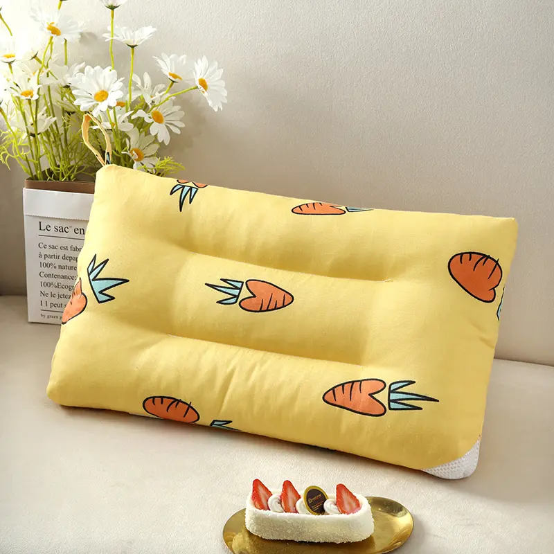 Kids Cotton Pillow 13372 40S Children Pillow Neck Support Polyester Fiber Pillow Cartoon 30*50cm Home Bed Health Pillows