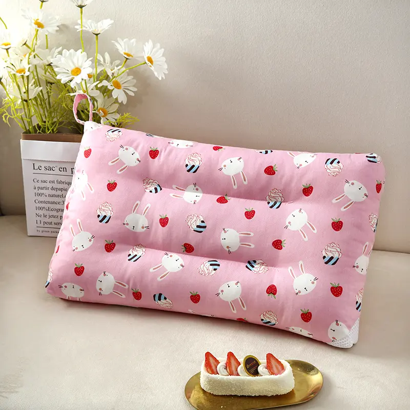 Kids Cotton Pillow 13372 40S Children Pillow Neck Support Polyester Fiber Pillow Cartoon 30*50cm Home Bed Health Pillows