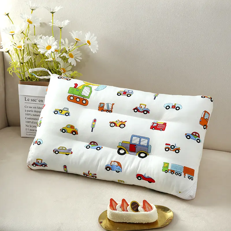 Kids Cotton Pillow 13372 40S Children Pillow Neck Support Polyester Fiber Pillow Cartoon 30*50cm Home Bed Health Pillows