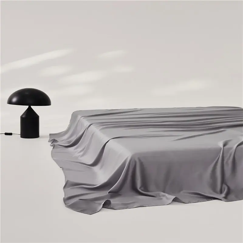 Luxury Lyocell Fiber Flat Sheet For Single Double King Summer Smooth Silky Tencel Solid Bed Sheet Linens Plain Cool Home Textile