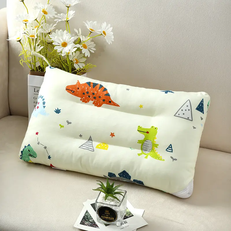 Kids Cotton Pillow 13372 40S Children Pillow Neck Support Polyester Fiber Pillow Cartoon 30*50cm Home Bed Health Pillows