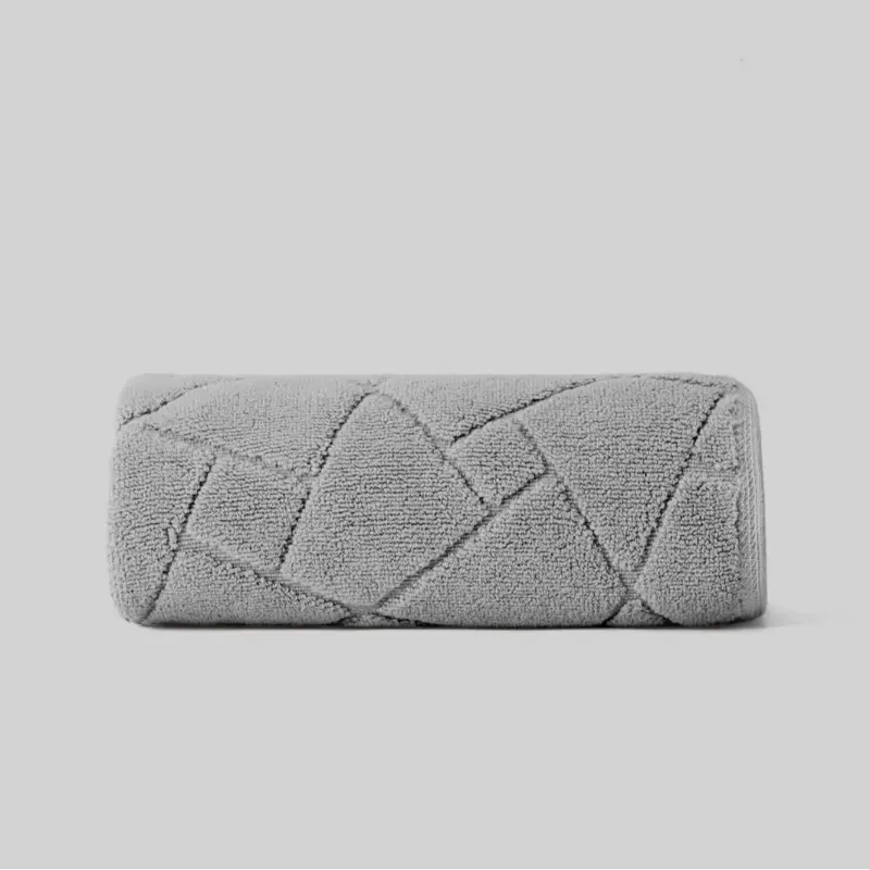 New Floor Towel Mat Jacquard Geometric Modern Home Hotel Bathroom Mat 100%Cotton Non-slip Water Absorption Bathtub Mats 50*80cm