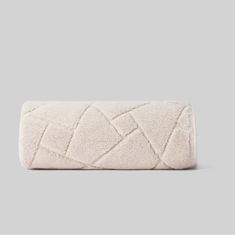 New Floor Towel Mat Jacquard Geometric Modern Home Hotel Bathroom Mat 100%Cotton Non-slip Water Absorption Bathtub Mats 50*80cm