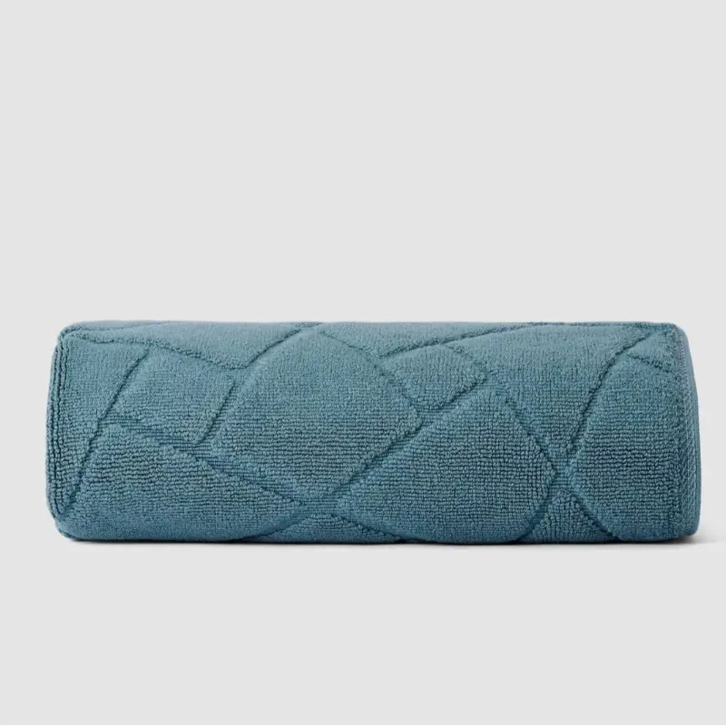 New Floor Towel Mat Jacquard Geometric Modern Home Hotel Bathroom Mat 100%Cotton Non-slip Water Absorption Bathtub Mats 50*80cm