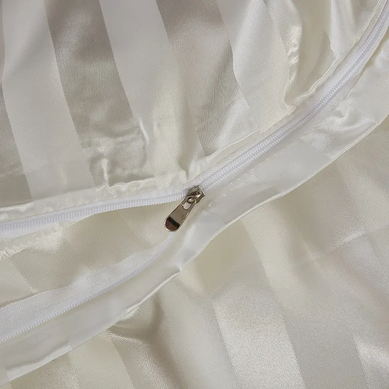 2/3pcs Satin Striped Duvet Cover Set ,Luxury Silky Like White Duvet Cover With Pillowcase,Summer Wedding Bedding Drop Shipping
