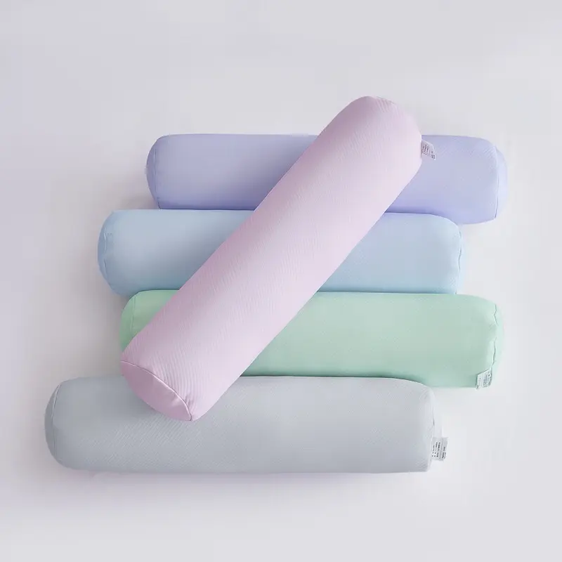 80cm Cervical Neck Roll Ice Silk Stuffed Round Bolster Body Support Sofa Cushion Long Cylinder Neck Pillow With Core Removable