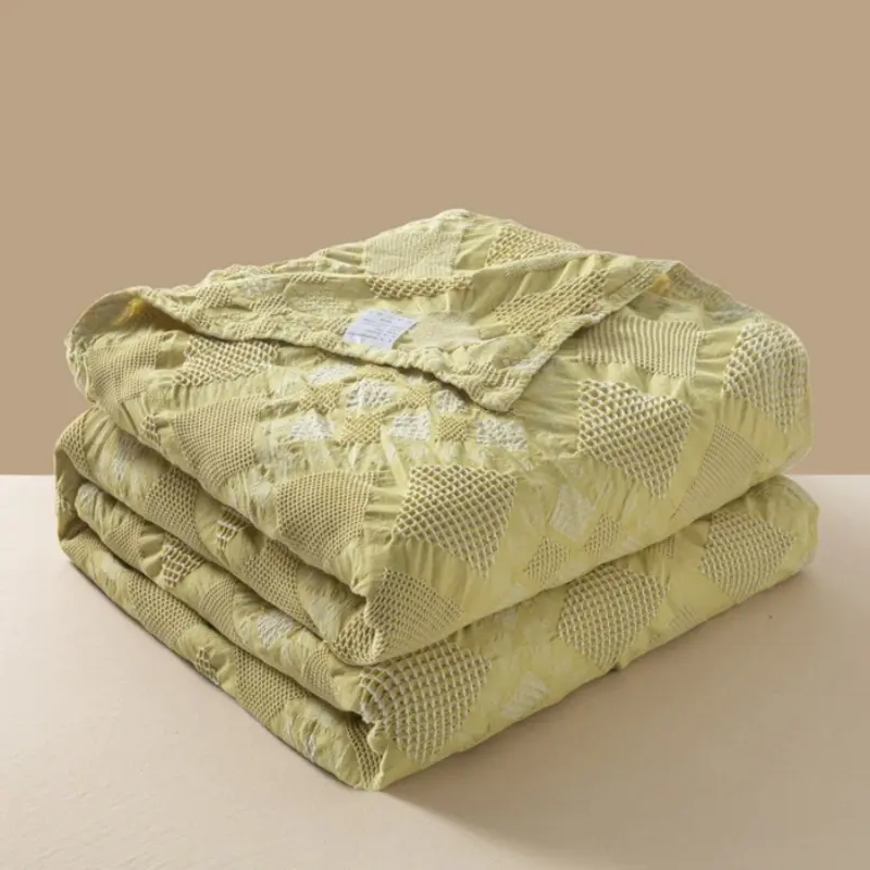 A Type Cotton Throw Blanket,Soft Summer Quilt Air Condition Comforter,Home Jacquard Geometric Bed Cover Bedspread Drop Shipping